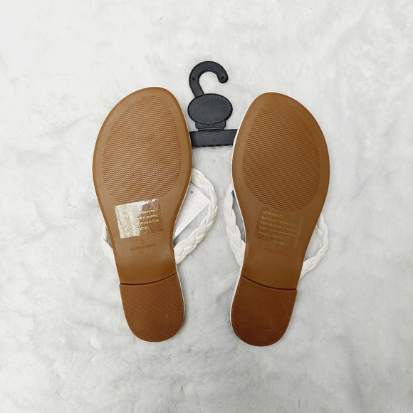 NEW Bundle of 2 Abound Frannie Blue/White Metallic Braided Sandals S163 - Picture 3 of 8